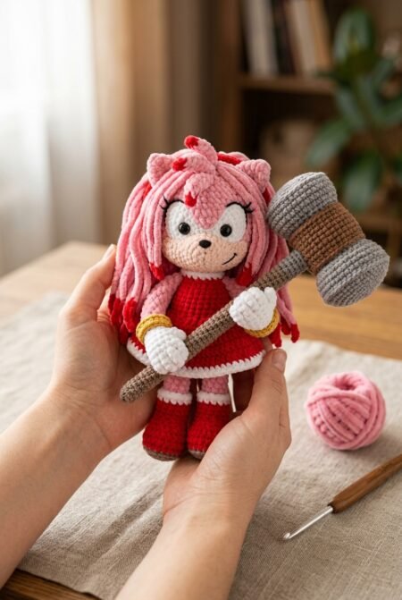 Pink Hedgehog Crochet Pattern | Easy Amigurumi PDF | Gamer Plushie Tutorial