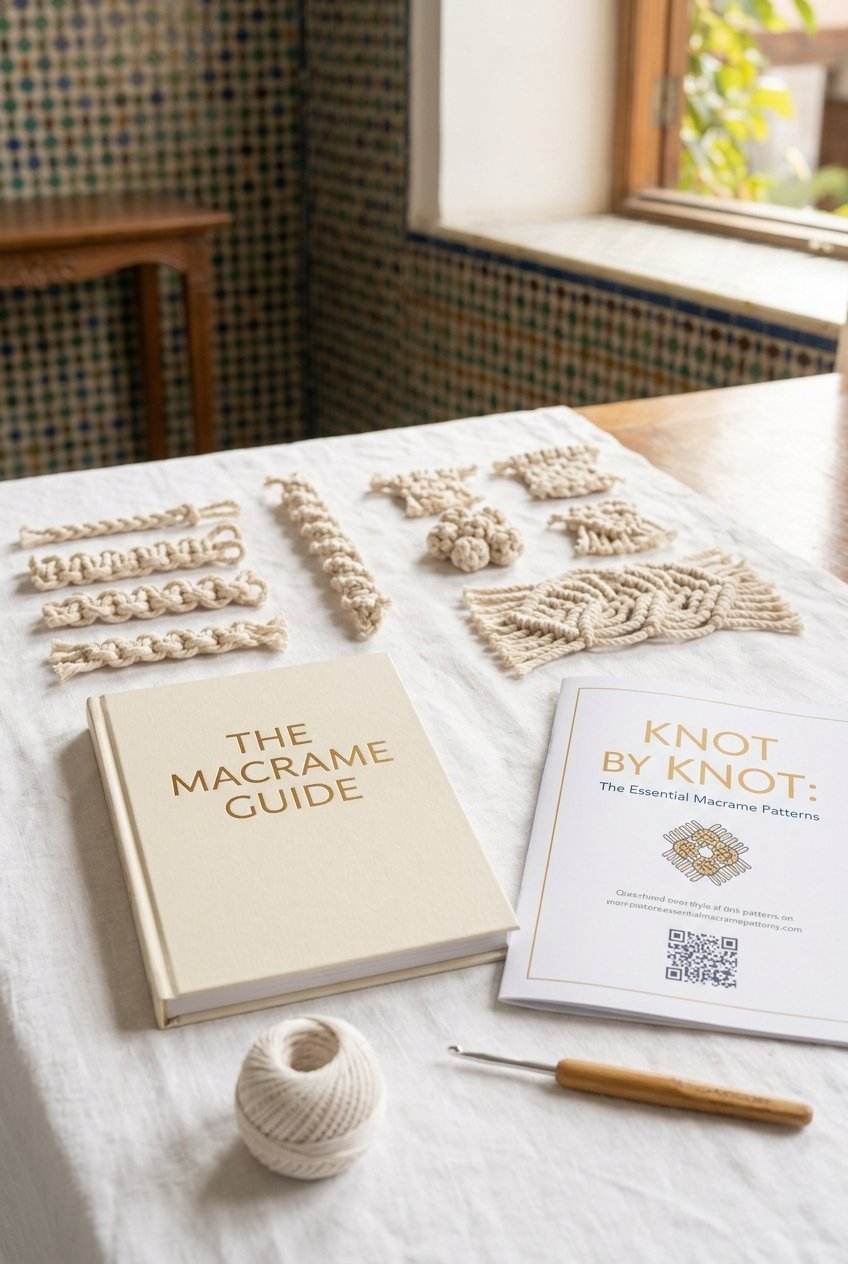 Macrame Knot Guide | 60 Easy Knot Patterns PDF | Step-by-Step Tutorial for Beginners